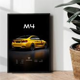 BMW M4 dark poster design - wall art
